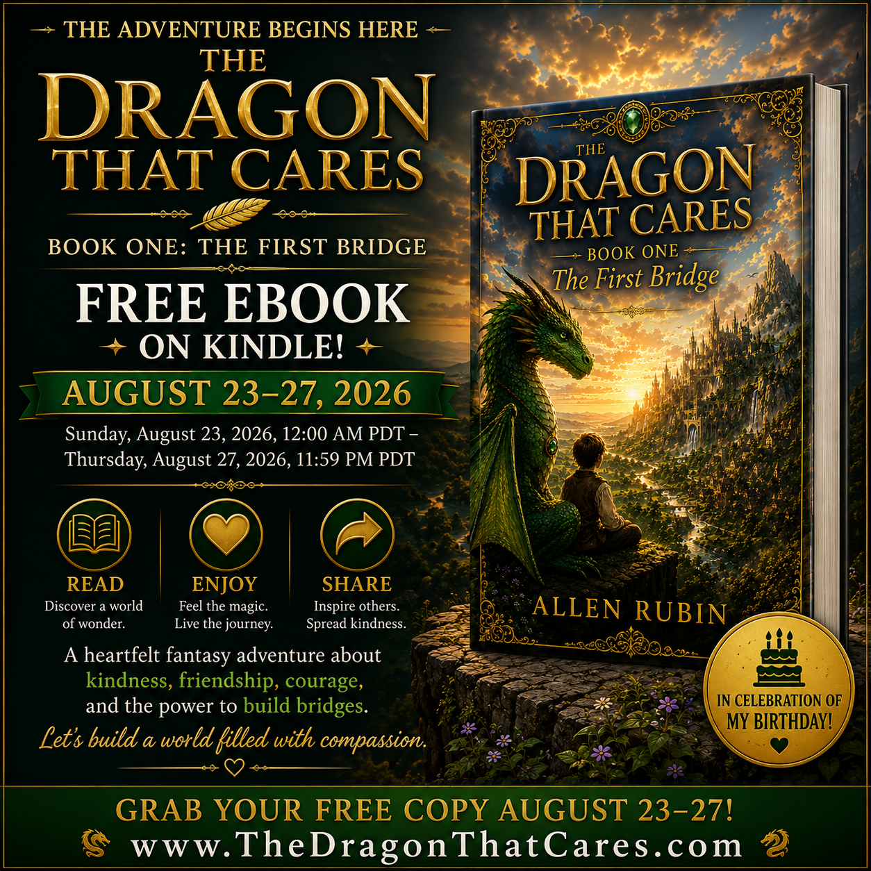 The Dragon That Cares Free Kindle eBook August 23 through August 27, 2026